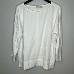 Zenergy by Chico’s Ruthie Relaxed‎ Cold Shoulder Top Chico Sz 2 US Sz 12 NWT